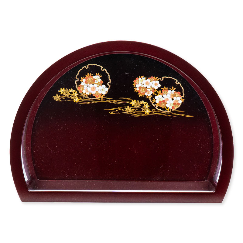 吉德 親王ケース飾り 「雪輪に桜と楓 茜黒ぼかし」 38720W 雛人形 【メーカー直送】 ブラック