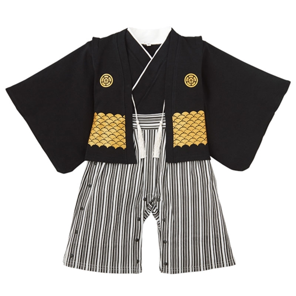 男児袴オール 五月人形 ブラック 70cm