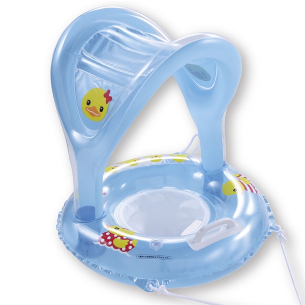 サンシェードベビー浮輪 アヒル 55cm 1.5～3歳