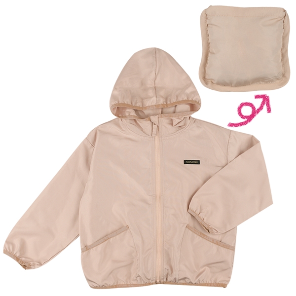  【SALE】[キッズ]フード付きジャケット ポケッタブル ピンク 乳児服・ベビー服・子ども服・お外着 キッズ（子ども服）（100〜120cm） キッズはおりもの・コート（女の子）