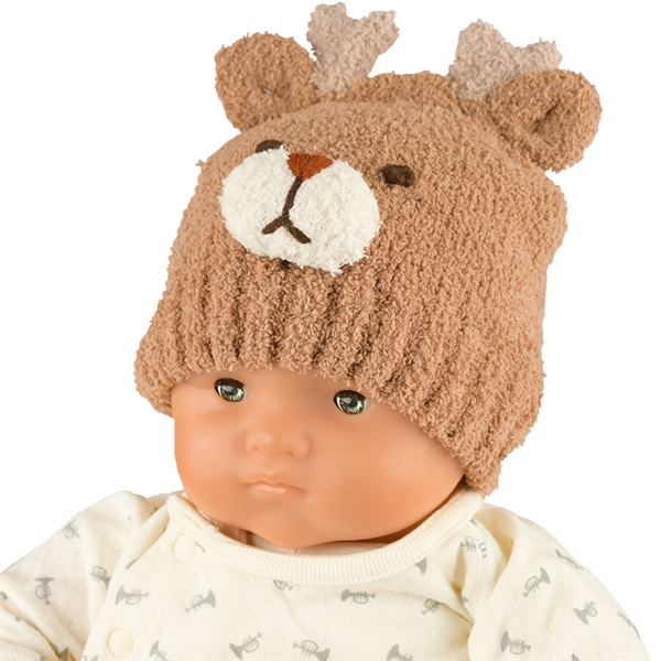  【SALE】[40〜42・42〜44・44~46cm]ニット帽 アニマル／トナカイモコモコ モカ シューズ・ファッション小物 帽子・バッグ・ファッション小物 新生児・乳児帽子