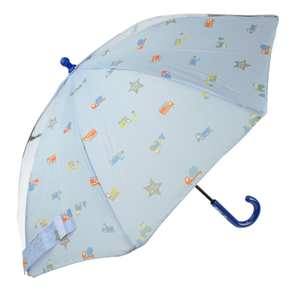 ＜赤ちゃん本舗＞ [35・40・45cm]傘 のりもの ブルー シューズ・ファッション小物 レイングッズ画像