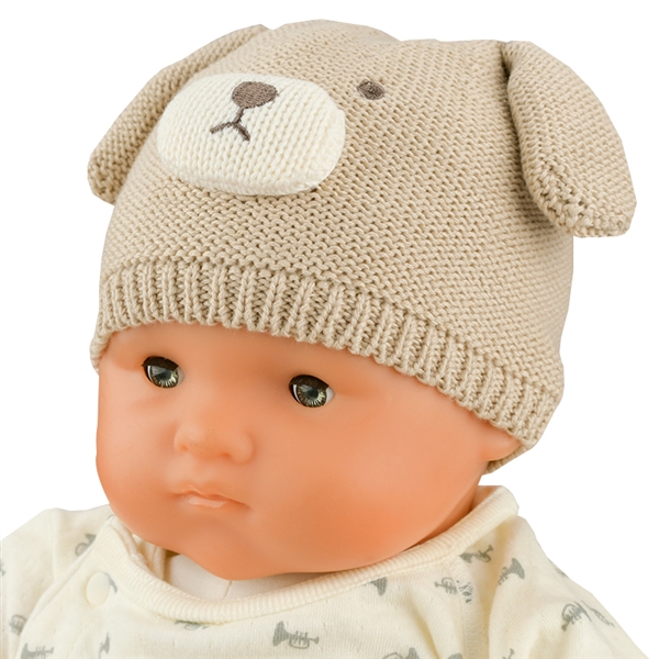 ＜赤ちゃん本舗＞ [400Pプレゼント][40~42・42~44・44~46cm]ニット帽 アニマル／いぬ ベージュ シューズ・ファッション小物 帽子・バッグ・ファッション小物 新生児・乳児帽子画像