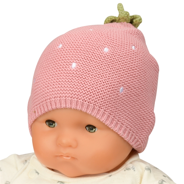 ＜赤ちゃん本舗＞ [400Pプレゼント][36〜40・40〜42・42~44cm]ニット帽 フルーツ ピンク シューズ・ファッション小物 帽子・バッグ・ファッション小物 新生児・乳児帽子画像