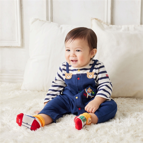 カバーオール　ネイビー　[ミキハウス　ホットビスケッツ] ネイビー 80cm