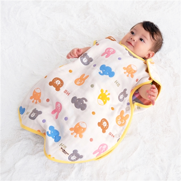 [ベビー] 六重織 ガーゼスリーパー マルチカラー　[ミキハウス　ホットビスケッツ]