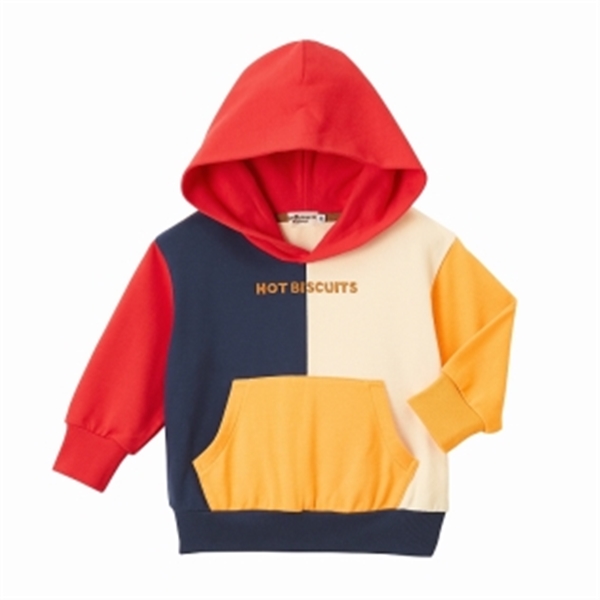 【SALE】｢ユニセックス｣　パーカー　[ミキハウス　ホットビスケッツ] 赤×紺 110cm