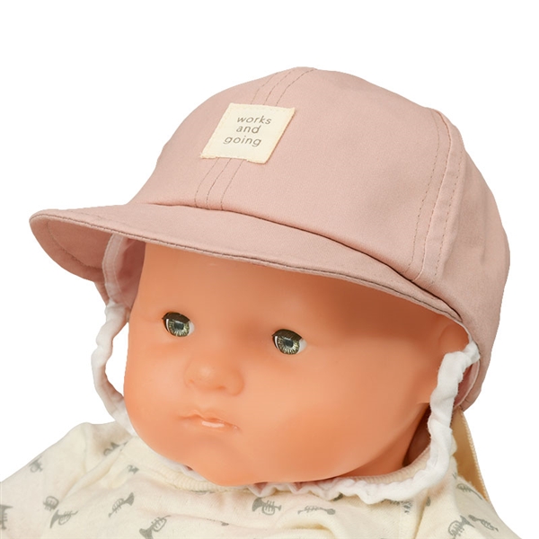 ＜赤ちゃん本舗＞ [400Pプレゼント][42~44、44~46cm]キャップ 日よけ付き ピンク シューズ・ファッション小物 帽子・バッグ・ファッション小物 新生児・乳児帽子画像