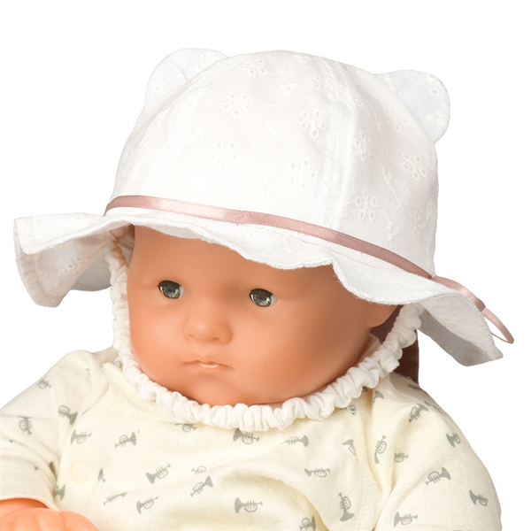 ＜赤ちゃん本舗＞ [400Pプレゼント][42・44・46cm]耳付きハット 日よけ付き オフホワイト シューズ・ファッション小物 帽子・バッグ・ファッション小物 新生児・乳児帽子画像
