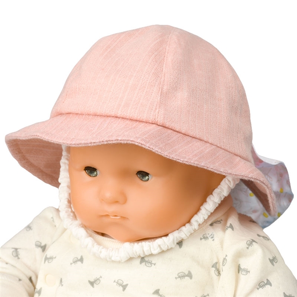 ＜赤ちゃん本舗＞ [400Pプレゼント][44・46cm]メトロハット 日よけリボン ピンク シューズ・ファッション小物 帽子・バッグ・ファッション小物 新生児・乳児帽子画像