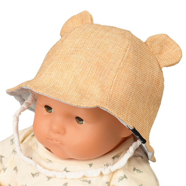 ＜赤ちゃん本舗＞ [400Pプレゼント][44・46cm]チューリップハット 耳付き 洗える夏素材 ベージュ シューズ・ファッション小物 帽子・バッグ・ファッション小物 新生児・乳児帽子画像