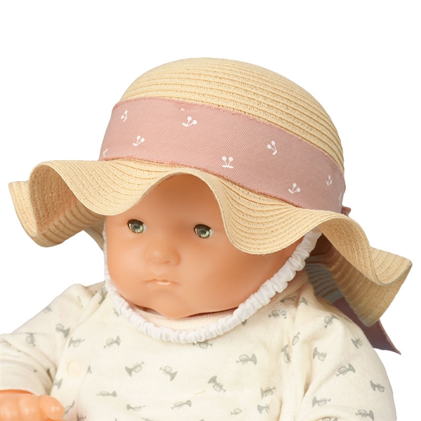 ＜赤ちゃん本舗＞ [400Pプレゼント][44・46cm]ひらひらハット 洗えるたためる ベージュ シューズ・ファッション小物 帽子・バッグ・ファッション小物 新生児・乳児帽子画像