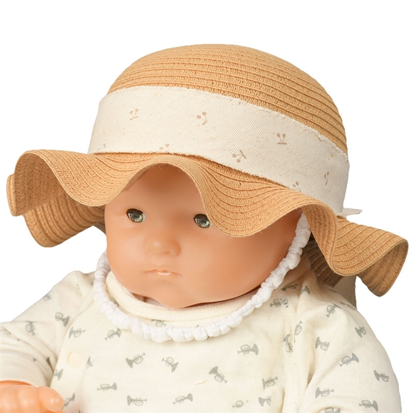  [400Pプレゼント][44・46cm]ひらひらハット 洗えるたためる ブラウン シューズ・ファッション小物 帽子・バッグ・ファッション小物 新生児・乳児帽子