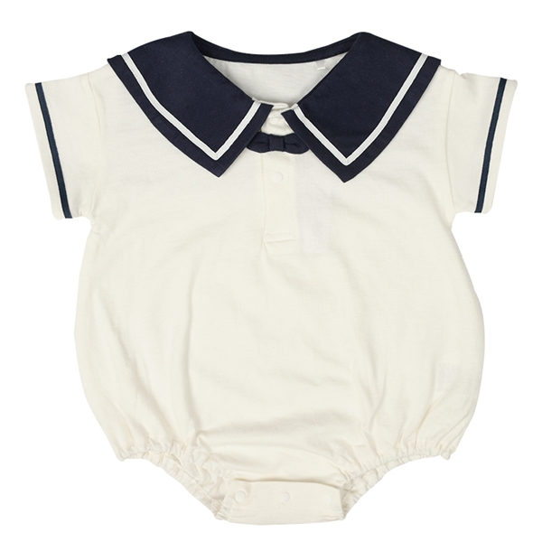  新生児 セーラーロンパース ホワイト 乳児服・ベビー服・子ども服・お外着 新生児服・乳児服（50〜80cm） アウターロンパース
