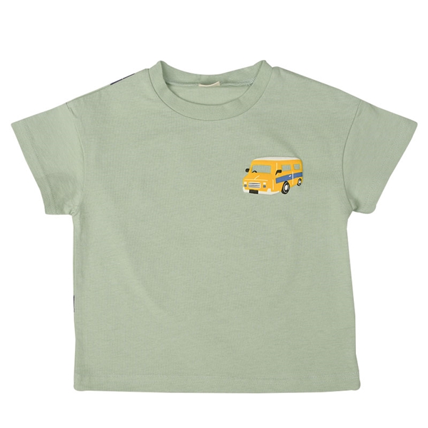 ＜赤ちゃん本舗＞ [キッズ]半袖Tシャツ リュックトロンプ グリーン 乳児服・ベビー服・子ども服・お外着 キッズ（子ども服）（100〜120cm） キッズトップス（男の子）画像