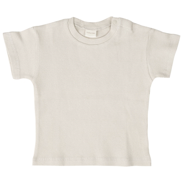  [ベビー]いつものTシャツ 半袖 ワッフル素材 グレー 乳児服・ベビー服・子ども服・お外着 ベビー服（70〜95cm） ベビートップス（男の子）