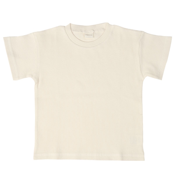  [キッズ]いつものTシャツ 半袖 ワッフル素材 アイボリー 乳児服・ベビー服・子ども服・お外着 キッズ（子ども服）（100〜120cm） キッズトップス（男の子）
