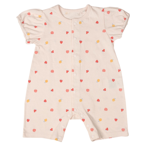  新生児 半袖 プレオール フルーツ ピンク 新生児肌着・ベビー肌着・子ども肌着・パジャマ・おへや着 新生児・乳児（50〜80cm）