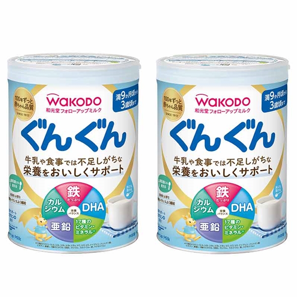 フォローアップミルク ぐんぐん 2缶パック おしりふき2個付き