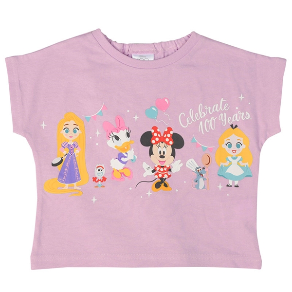  [ベビー]半袖Tシャツ D100 ミニー整列 ピンク 乳児服・ベビー服・子ども服・お外着 ベビー服（70〜95cm） ベビートップス（女の子）
