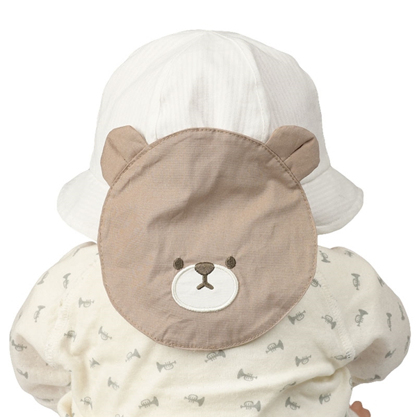  [42・44・46cm]メトロハット アニマル日よけ オフホワイト シューズ・ファッション小物 帽子・バッグ・ファッション小物 新生児・乳児帽子