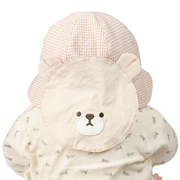  [42・44・46cm]メトロハット アニマル日よけ ベージュ シューズ・ファッション小物 帽子・バッグ・ファッション小物 新生児・乳児帽子