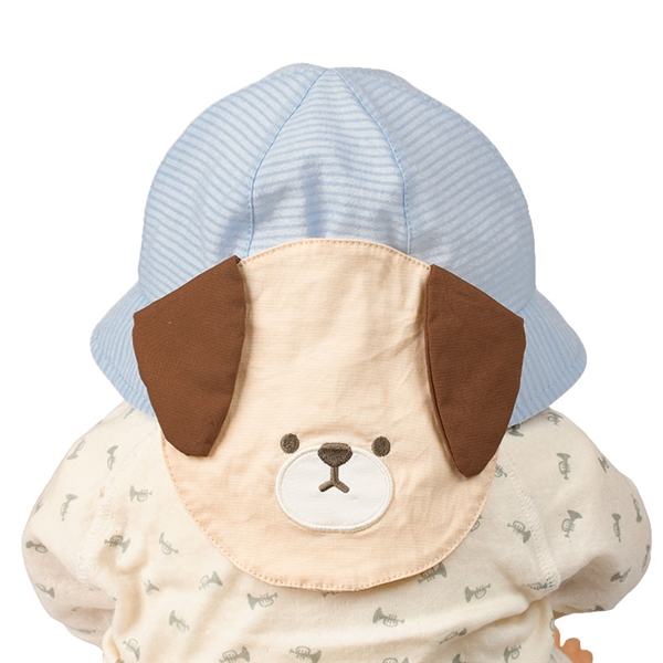  [42・44・46cm]メトロハット アニマル日よけ サックス シューズ・ファッション小物 帽子・バッグ・ファッション小物 新生児・乳児帽子
