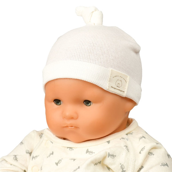 ＜赤ちゃん本舗＞ ニット帽 とんがり 生まれてすぐにかぶれるサイズ オフホワイト シューズ・ファッション小物 帽子・バッグ・ファッション小物 新生児・乳児帽子