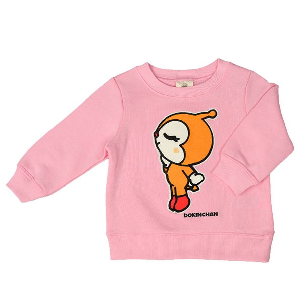  [ベビー]スウェットシャツ チェーン刺繍 アンパンマン ピンク 乳児服・ベビー服・子ども服・お外着 ベビー服（70〜95cm） ベビートップス（女の子）