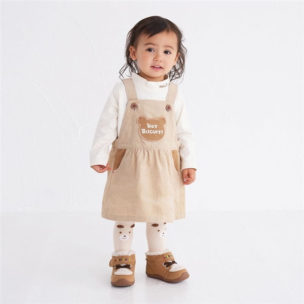 【SALE】[ベビー]ジャンパースカート　ベージュ　[ミキハウス　ホットビスケッツ] ベージュ 90~100cm