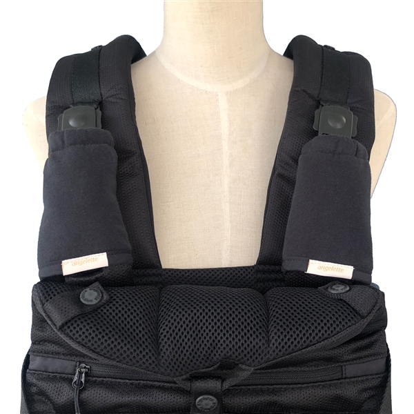 アンジェレッテ ベビーキャリア オン専用よだれパッド　ブラック ブラック