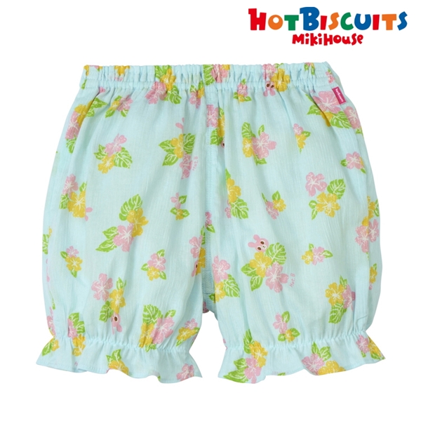【SALE】[ベビー] リラックスパンツ サックス　[ミキハウス　ホットビスケッツ] サックス 90~100cm