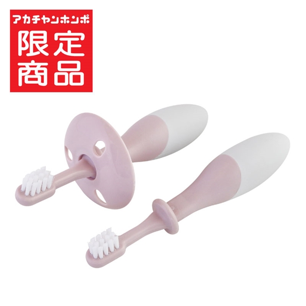 太いグリップでにぎりやすい 乳歯ブラシ ピンク ピンク 8ヵ月~