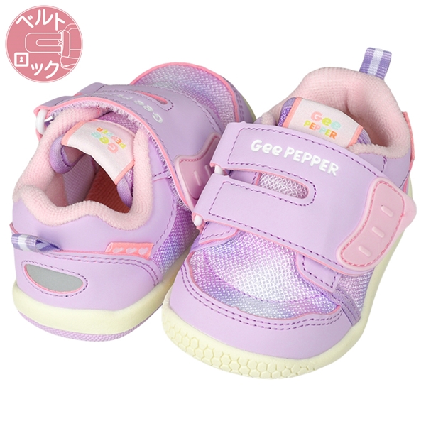 [12.5~16.0cm]履かせやすいシューズ　パープル パープル 13.0cm