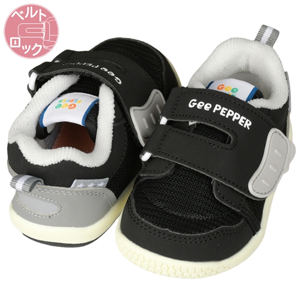 [12.5~16.0cm]履かせやすいシューズ　ブラック ブラック 14.0cm