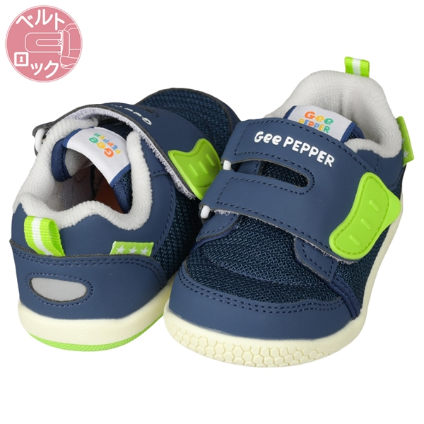 [12.5~14.5cm]履かせやすいシューズ　ネイビー ネイビー 14.5cm