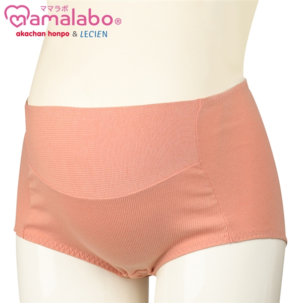 ショーツ　産後も使える仕様リブ ピンク ピンク L~LL