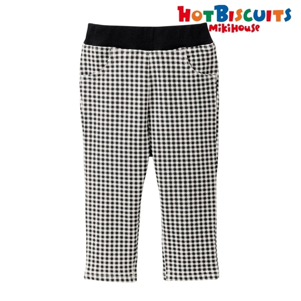 [キッズ] パンツ ブラック×ホワイト　[ミキハウス　ホットビスケッツ] ブラック×ホワイト 110cm