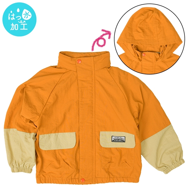 【SALE】[キッズ]はっ水ジャケット　ナイロンオックス　オレンジ オレンジ 110cm