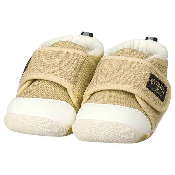 【SALE】[11.0～13.0cm]にこにこファーストシューズ　はじめてのお外歩き　メッシュ　ベージュ ベージュ 12.5cm