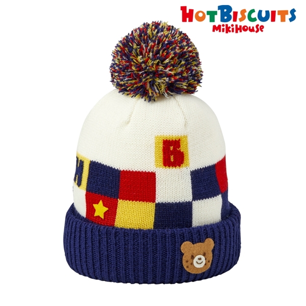 【SALE】[52-56cm] フード マルチカラー　[ミキハウス　ホットビスケッツ] マルチカラー 52~56cm