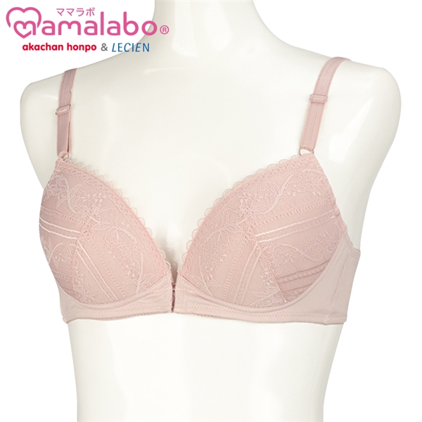フロントオープンノンワイヤーブラ　ピンク ピンク L