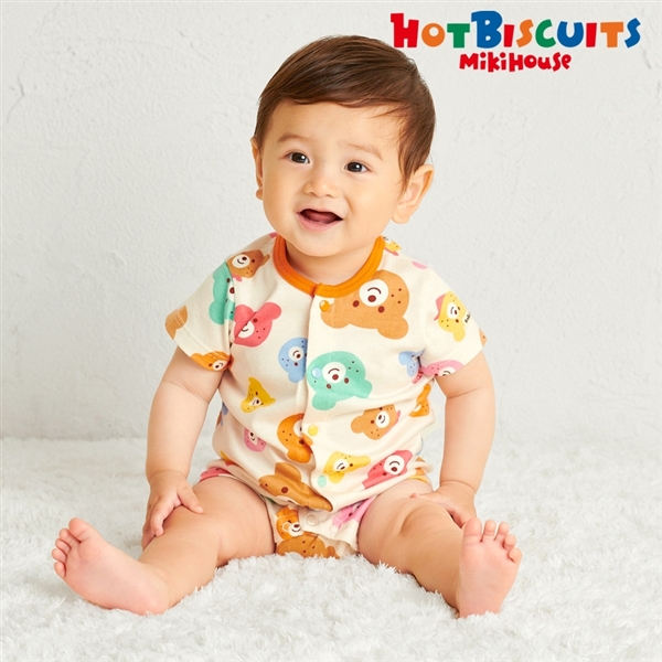 [ベビー] ショートオール マルチカラー　[ミキハウス　ホットビスケッツ] マルチカラー 80cm