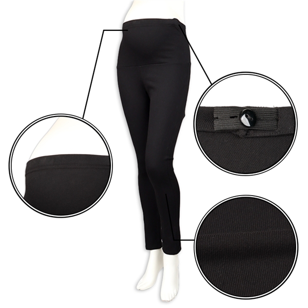 レギンスパンツ（ニットツイル）　ブラック ブラック L