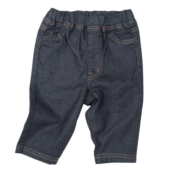 【SALE】[ベビー]いつものパンツ７分丈布帛素材 ネイビー ネイビー 80cm
