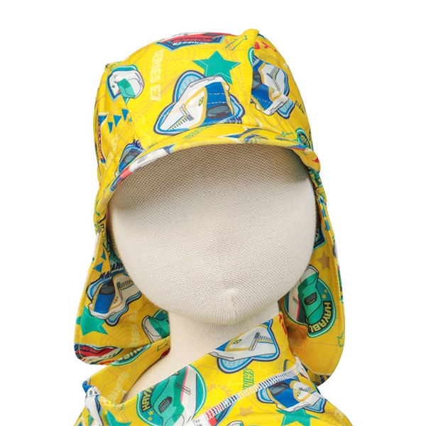 [52～58cm]新幹線日よけ布付きキャップ　イエロー イエロー 52~58cm