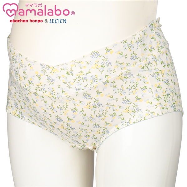 【SALE】ショーツ　産後も使える仕様　ラクラク花柄 グリーン グリーン L~LL