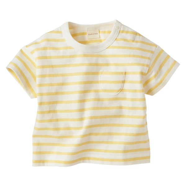 [ベビー]いつものＴシャツ　半袖　天竺素材　イエロー イエロー 90cm