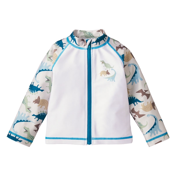 [キッズ]ラッシュガード恐竜柄　ベージュ ベージュ１ 120cm