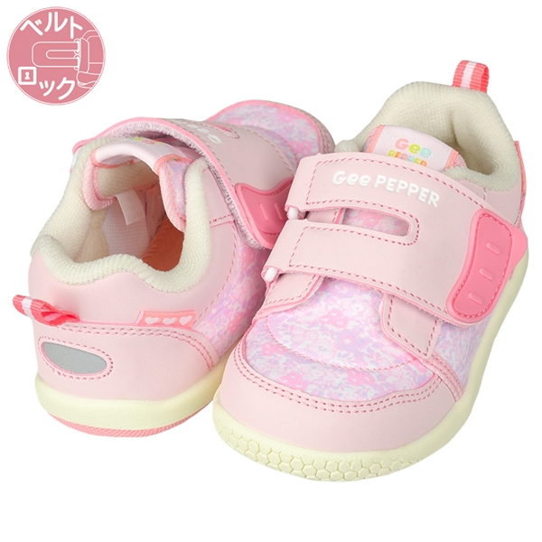 [12.5~16.0cm]履かせやすいシューズ　ピンク ピンク 16.0cm